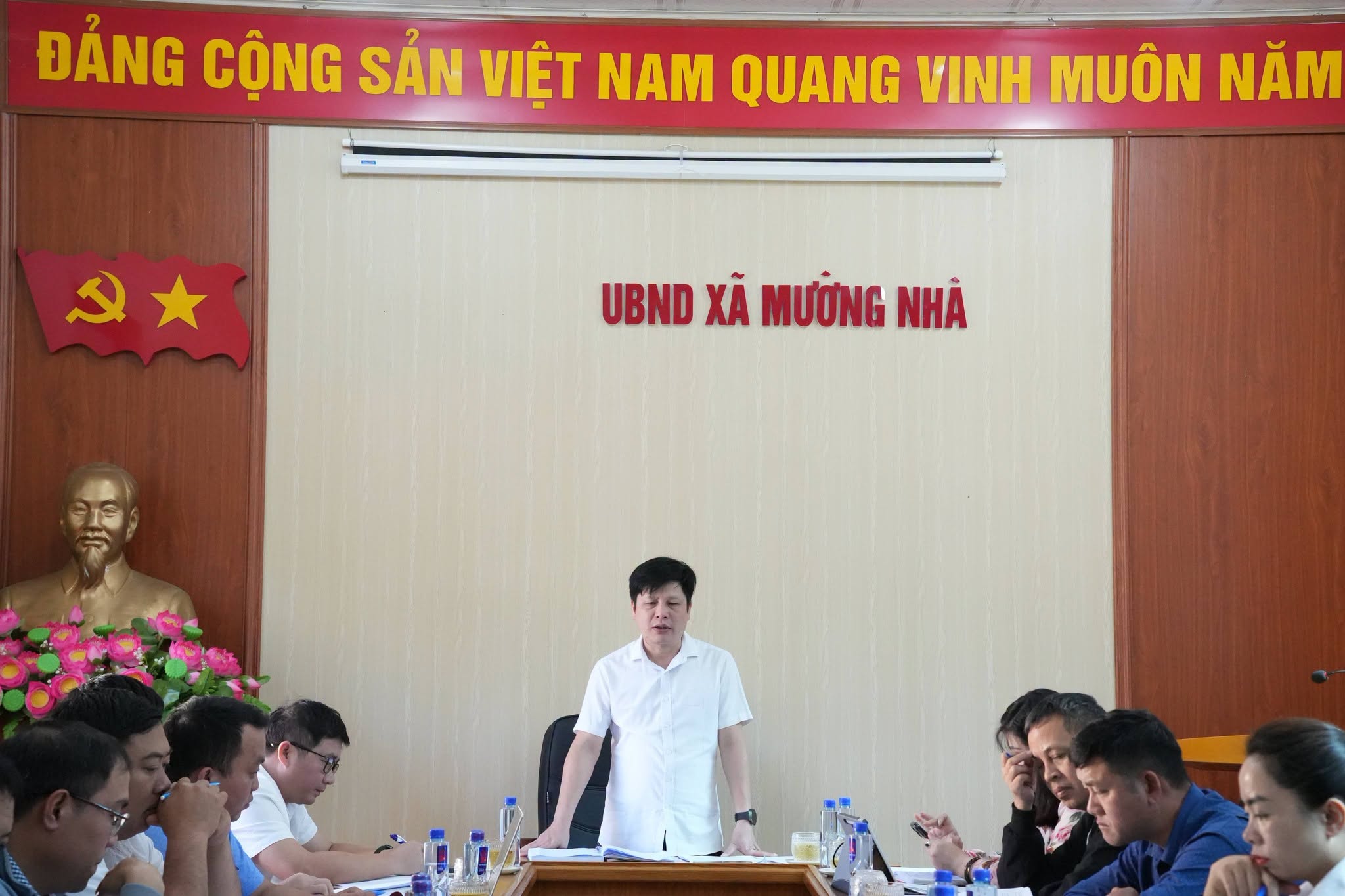 Thường trực Đảng ủy xã tổ chức Hội nghị giao ban các cơ quan tham mưu, giúp việc Đảng ủy, Ủy ban MTTQ Việt Nam xã và các tổ chức chính trị - xã hội quý III năm 2026. 